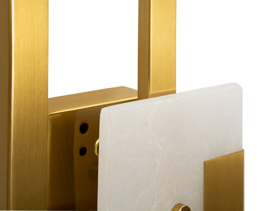 Glam lampe i glas og jern – 15x8x33 cm