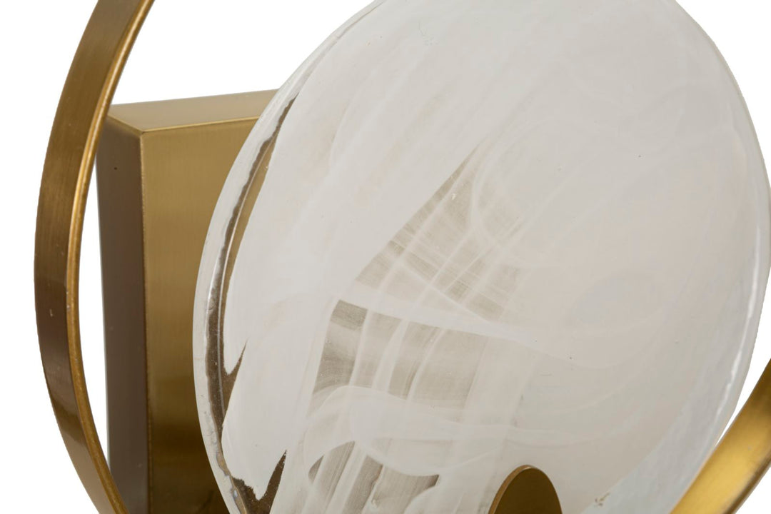 Glam lampe i glas og jern – 20x10x29 cm - væglamper