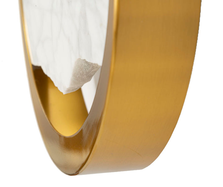 Glam lampe i marmor og jern – 24x6x24 cm - væglamper