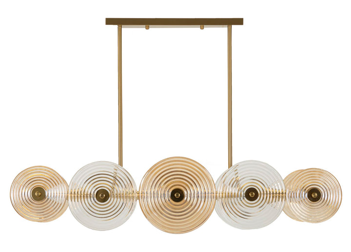 Glam lampe i glas og jern – 116x27x79 cm - loftlamper