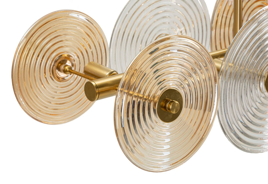 Glam lampe i glas og jern – 116x27x79 cm - loftlamper