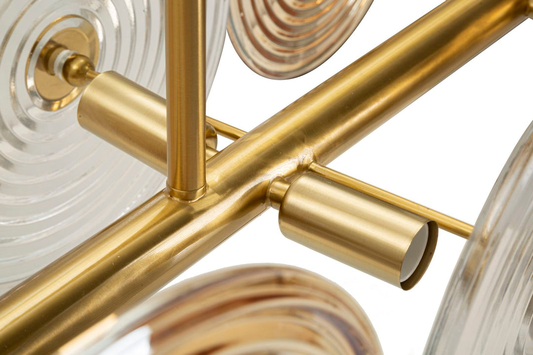 Glam lampe i glas og jern – 116x27x79 cm - loftlamper