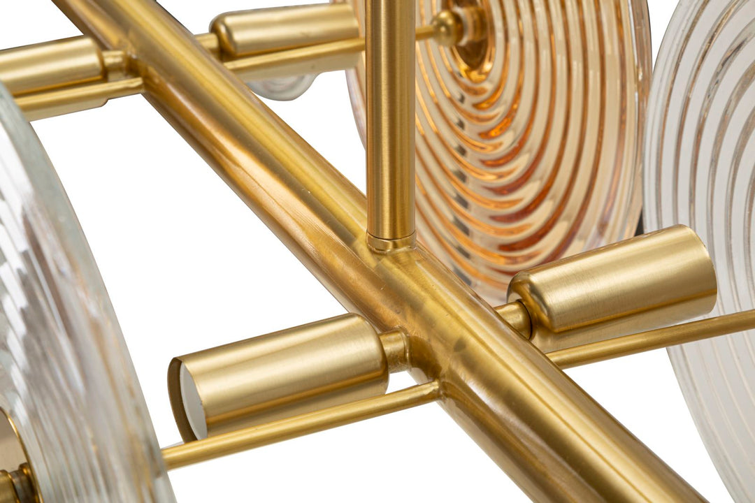 Glam lampe i glas og jern – 116x27x79 cm - loftlamper