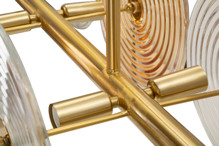 Glam lampe i glas og jern – 116x27x79 cm - loftlamper