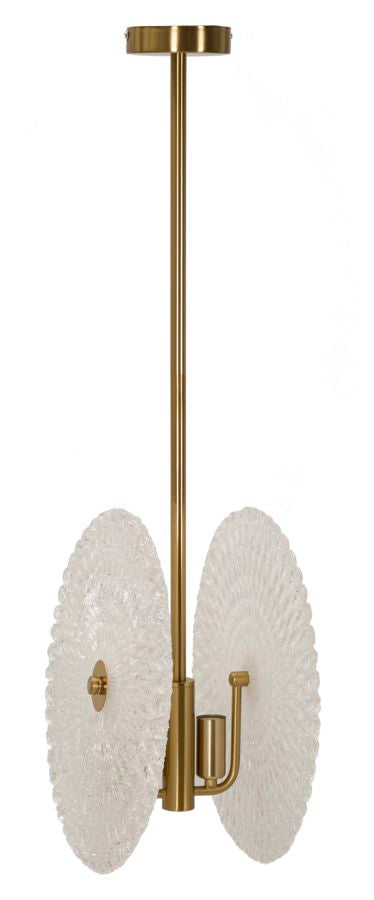 Glam lampe i glas og jern – 35x18x80 cm