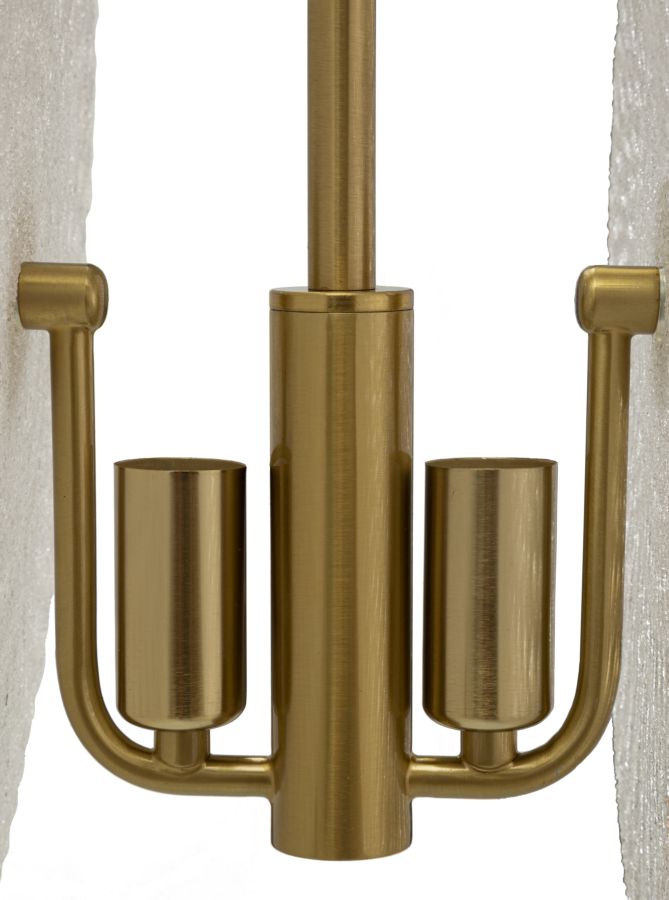 Glam lampe i glas og jern – 35x18x80 cm