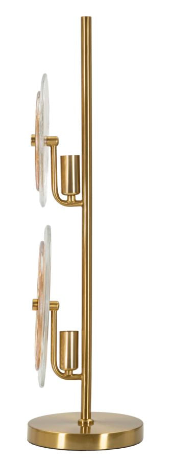 Glam bord i glas og jern – 25x63 cm