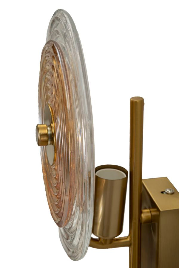 Glam lampe i glas og jern – 25x10x52 cm - væglamper