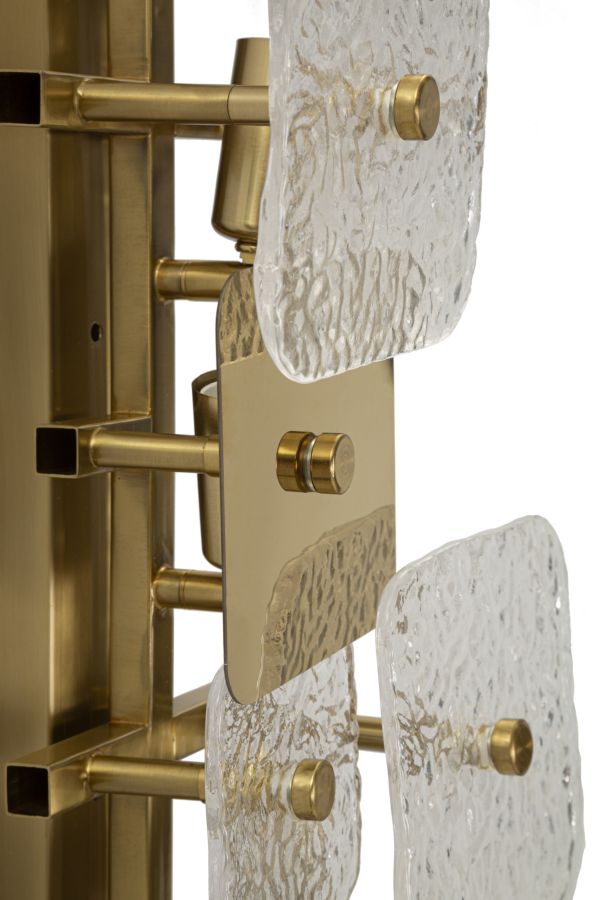 Glam lampe i glas og jern – 24x13x76 cm