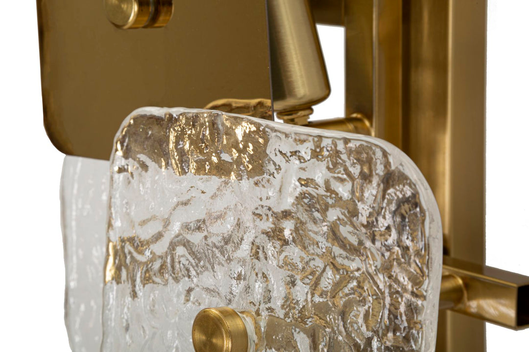 Glam lampe i glas og jern – 24x13x76 cm