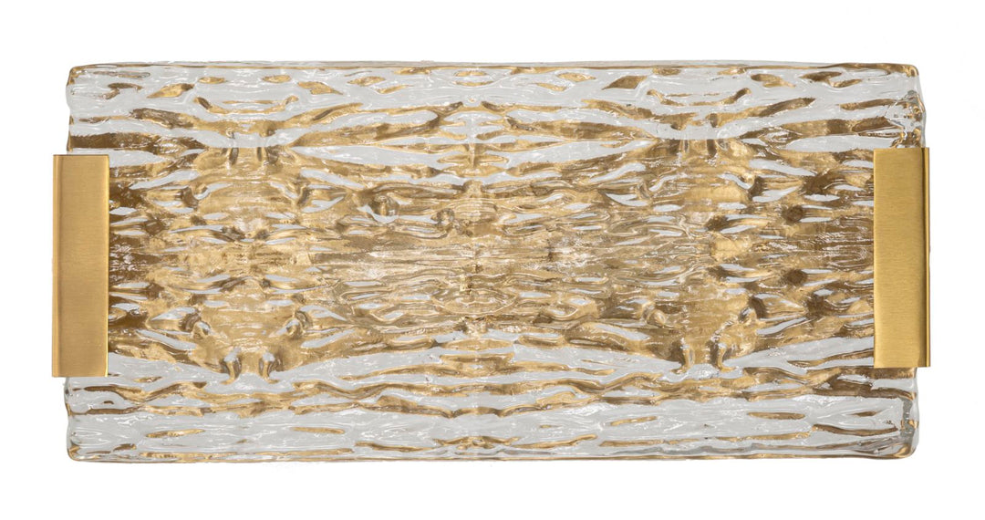 Glam lampe i glas og jern – 36x15x10 cm