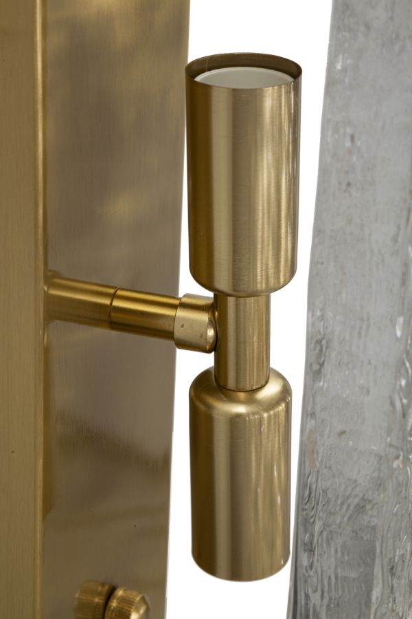 Glam lampe i glas og jern – 36x15x10 cm