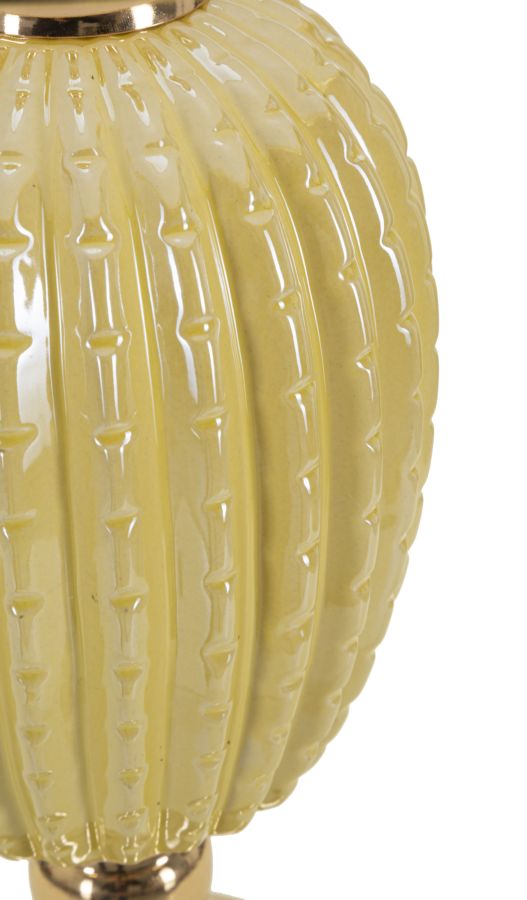 Glam bord i guldfarve af jern, ceramic og stof – 30x55 cm