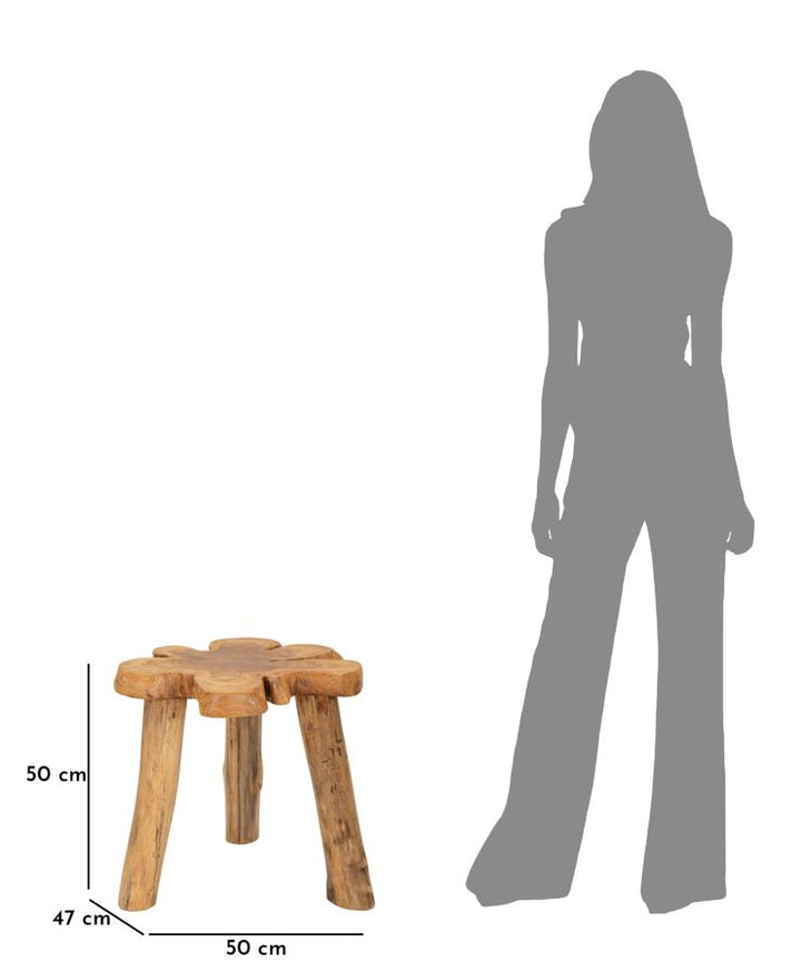 Bord, teaktræ – 50x47x50 cm