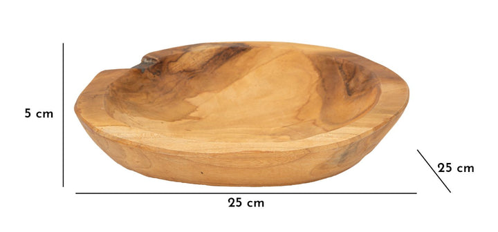 Bakke i teaktræ – 25x5 cm