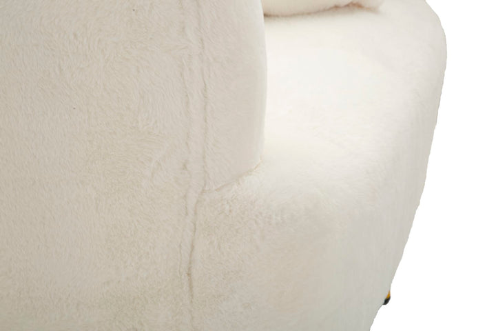 Glam stol i træ, mdf, polyester og metal – 73x66x78 cm