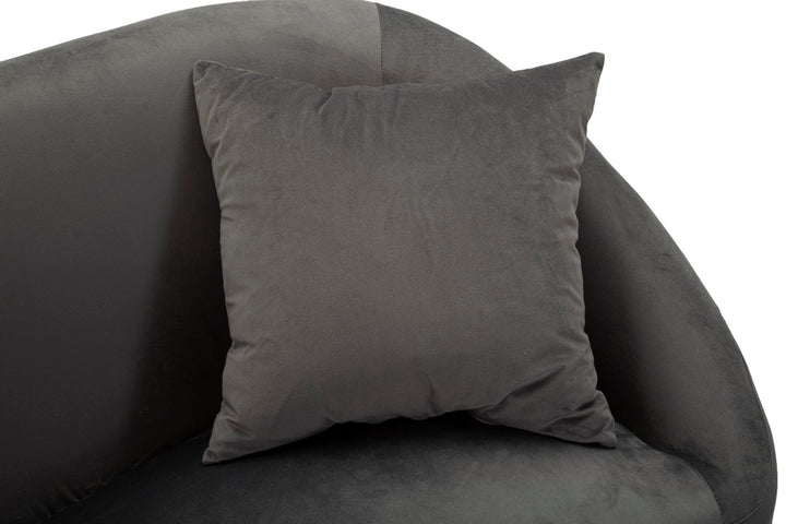 Glam sofa i sølv af fyrretræ træ, mdf, polyester og metal – 137x69x79 cm