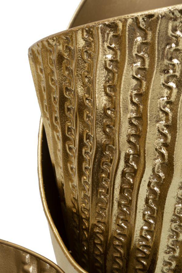 Glam sæt med 3 x vaser i guld, metal