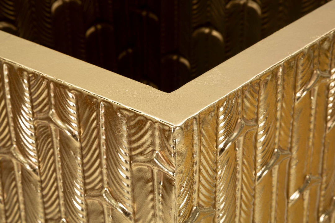 Glam vaser i guld, metal – 40x40x99 og 32x32x84 cm