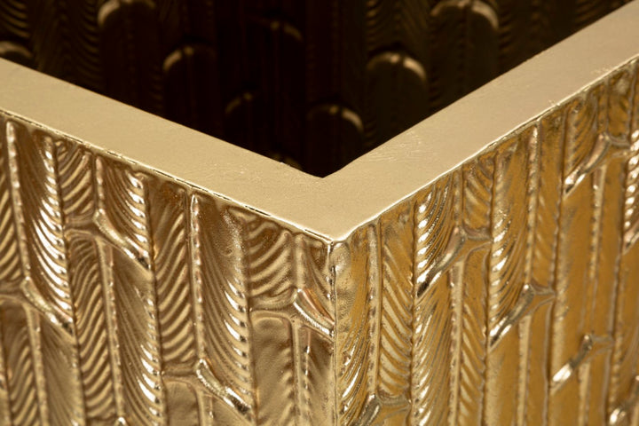 Glam vaser i guld, metal – 40x40x99 og 32x32x84 cm