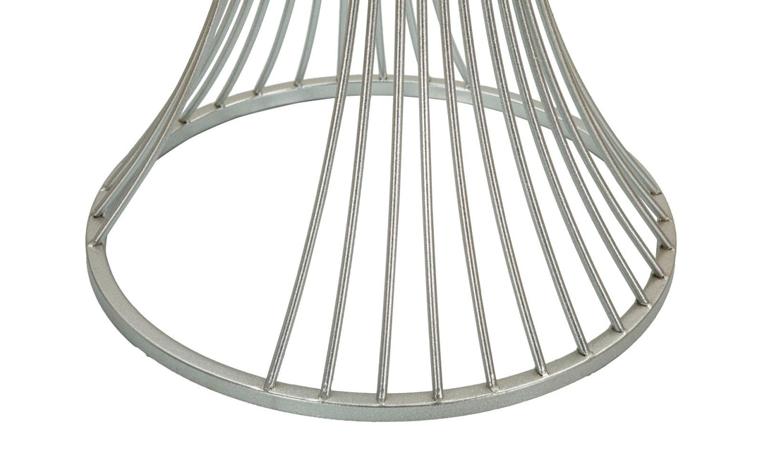 Glam bord i sølvfarve, metal og kunstig marmor – 50x100 cm