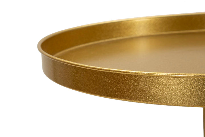 Glam bord i guldfarve, metal – 41x80 cm