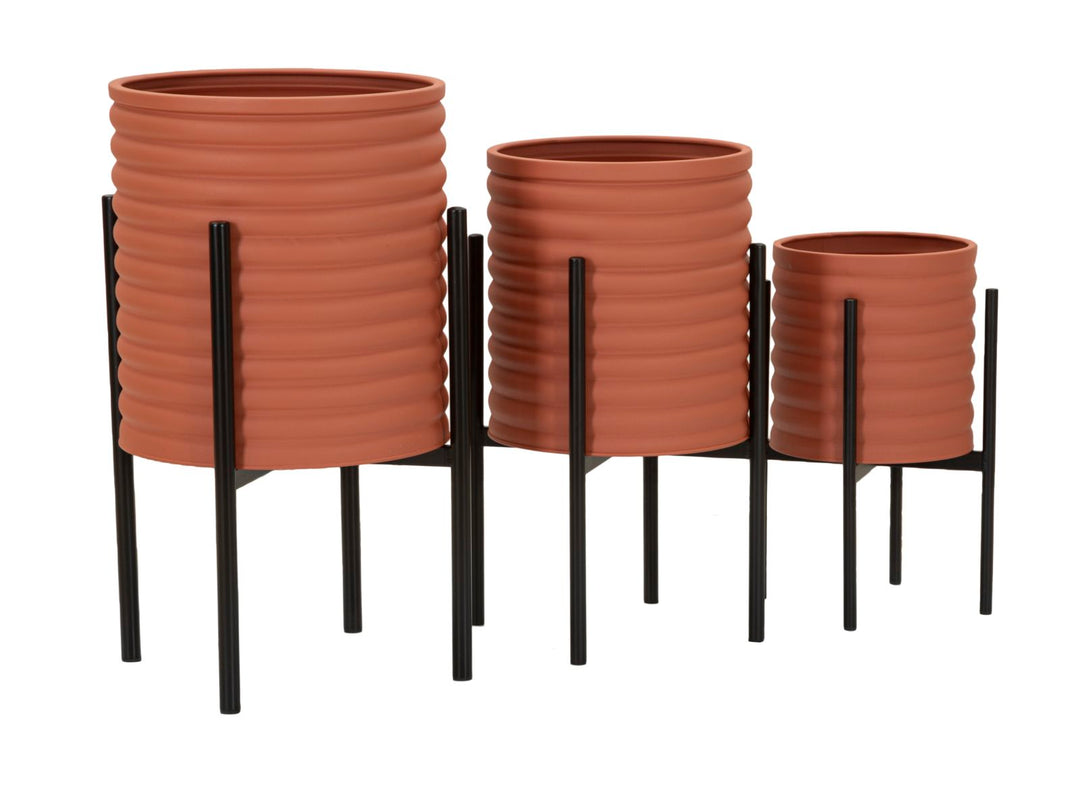 Sæt med vaser, metal– 36x56x5, 30x48x5, 24x37x5 cm