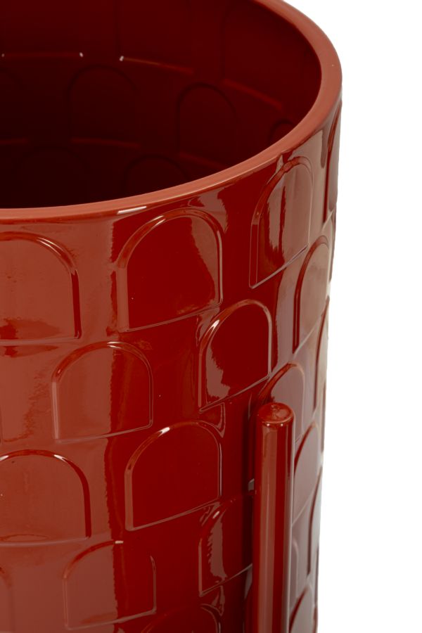 Sæt med vaser i rød, metal – 36x56x5, 30x48x5, 24x37x5 cm