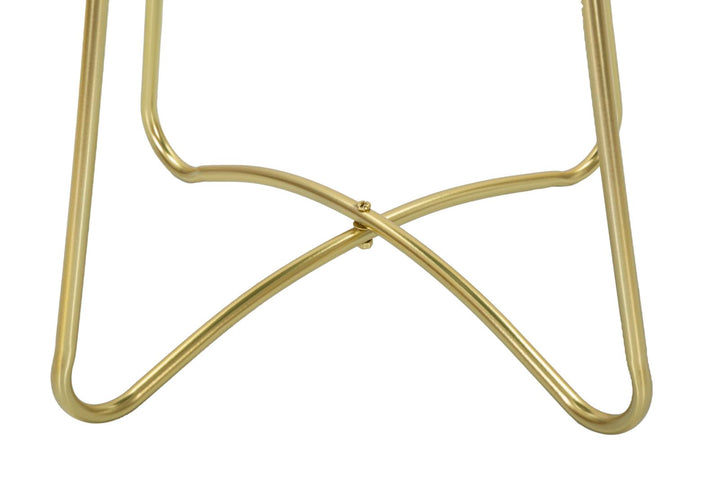 Glam bord i metal, grøn og guldfarvet – 45x59 cm