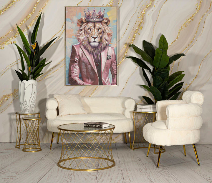 Glam borde, sæt med 4 styks, metal og glas – 70x45 47x54x5 36x50 28x45 cm