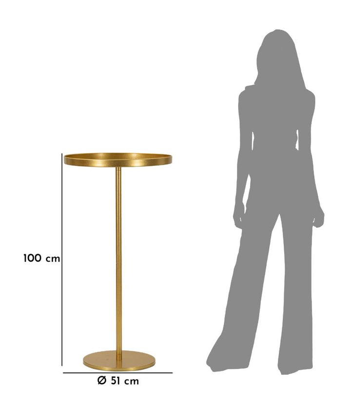 Glam bord i guldfarve, metal – 51x100 cm