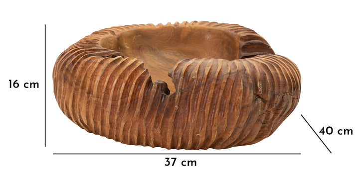 Bakke i teaktræ – 37x40x16 cm