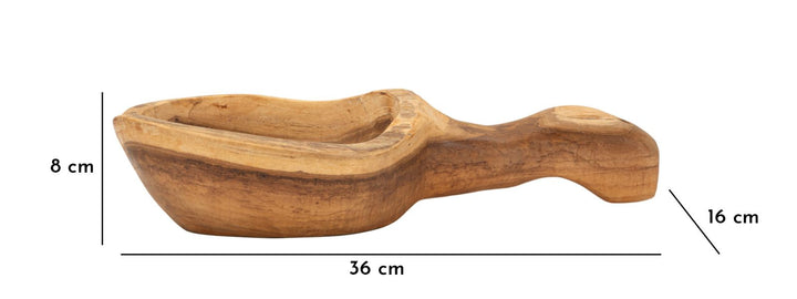 Bakke i teaktræ – 36x16x8 cm