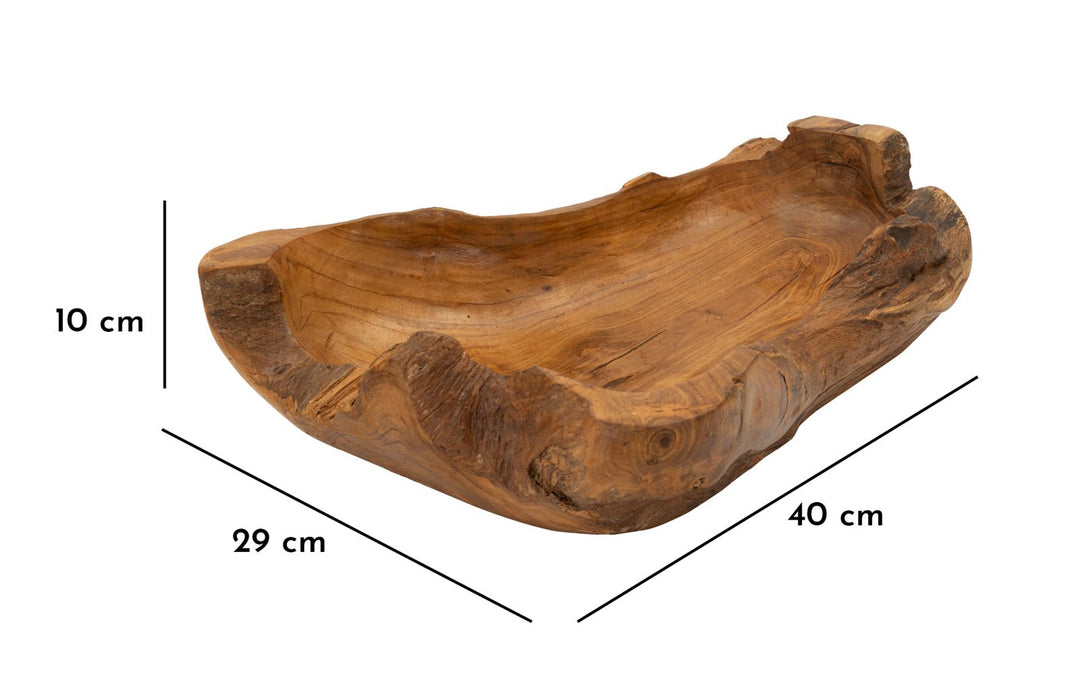 Bakke i teaktræ – 40x29x10 cm