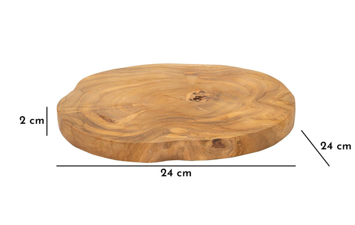 Bakke i teaktræ, 25x2 cm