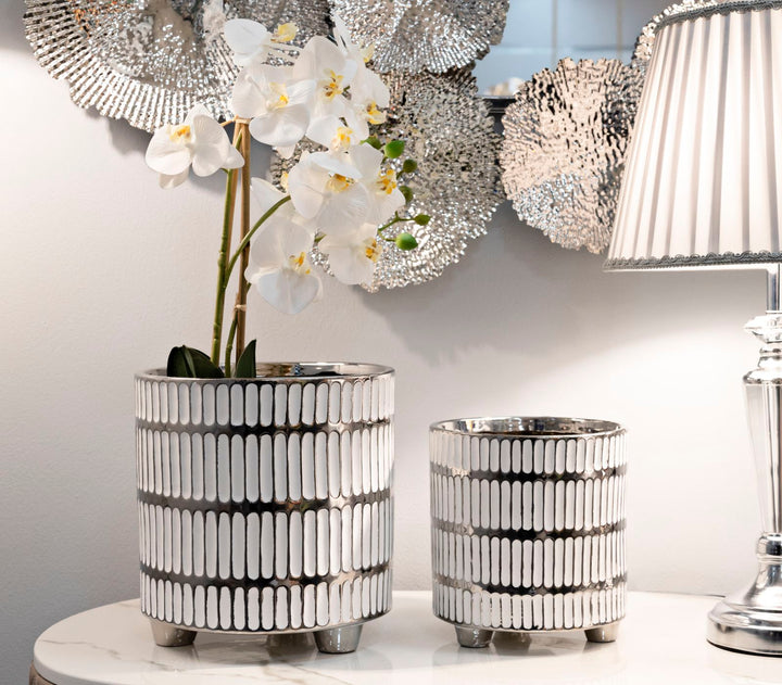 Glam vase i hvid, keramik – 22x5x24 18x19 cm