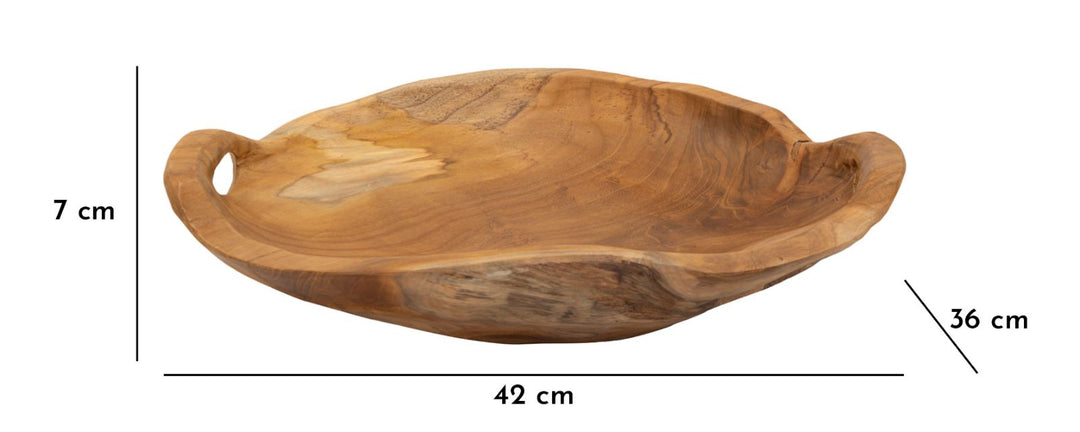 Bakke i teaktræ – 42x36x7 cm