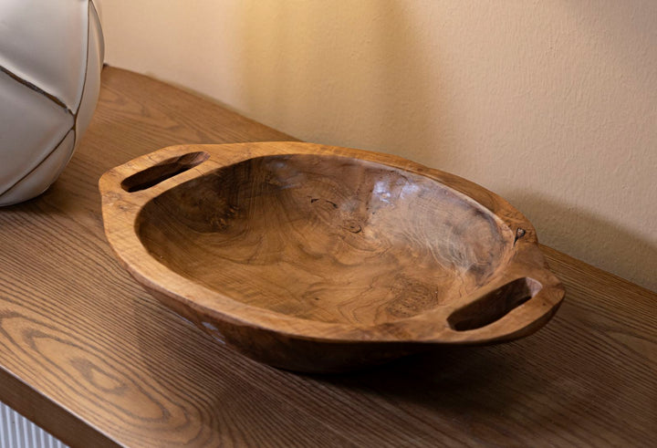 Bakke i teaktræ – 37x26x5 cm