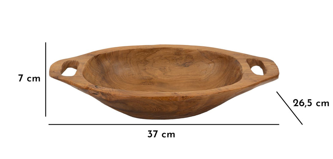 Bakke i teaktræ – 37x26x5 cm