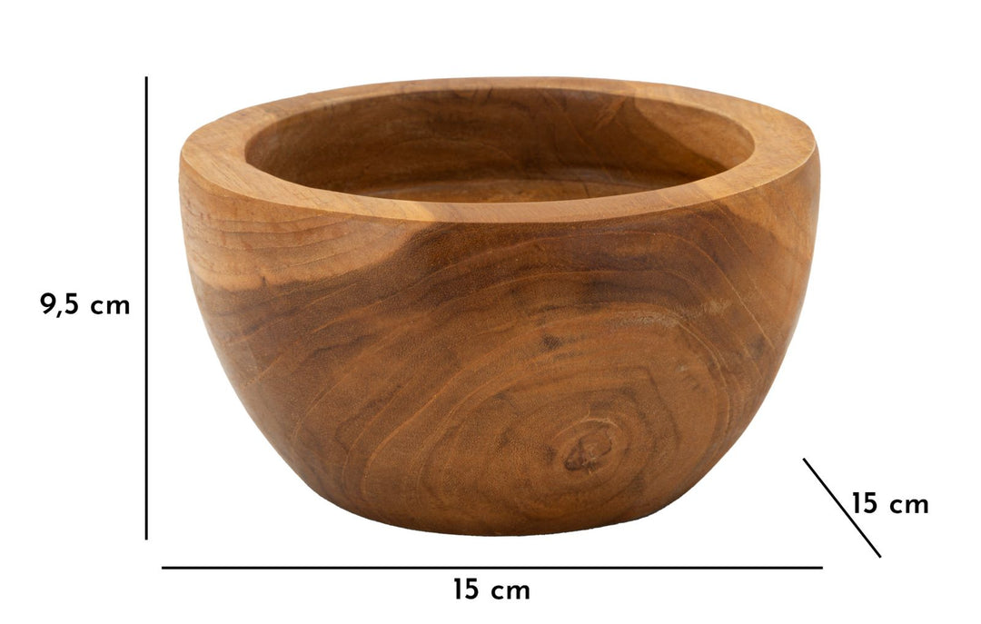 Bakke i teaktræ – 15x9x5 cm
