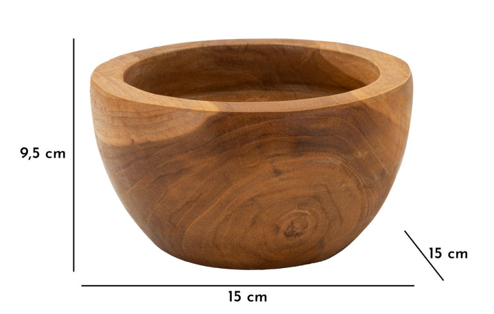 Bakke i teaktræ – 15x9x5 cm