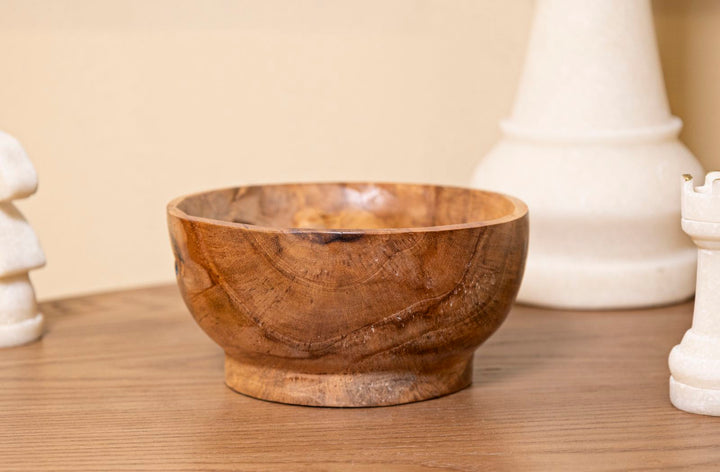 Bakke af teaktræ, 15x8 cm