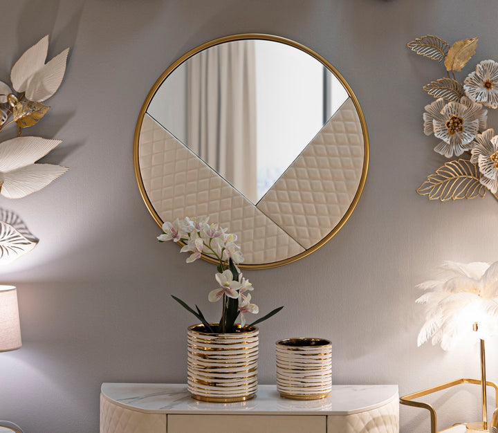 Glam vægspejl – Ø80x3 cm