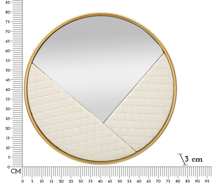 Glam vægspejl – Ø80x3 cm