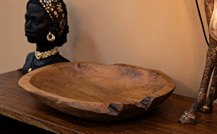 Bakke i teaktræ – 43x38x7 cm