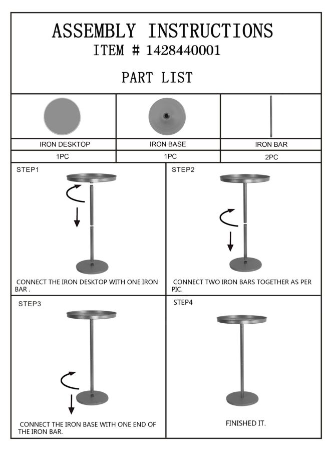 Glam bord i guldfarve, metal – 51x100 cm