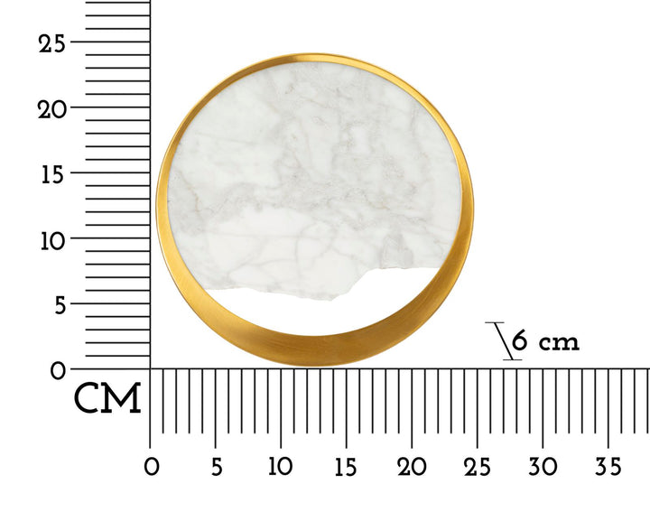 Glam lampe i marmor og jern – 24x6x24 cm - væglamper