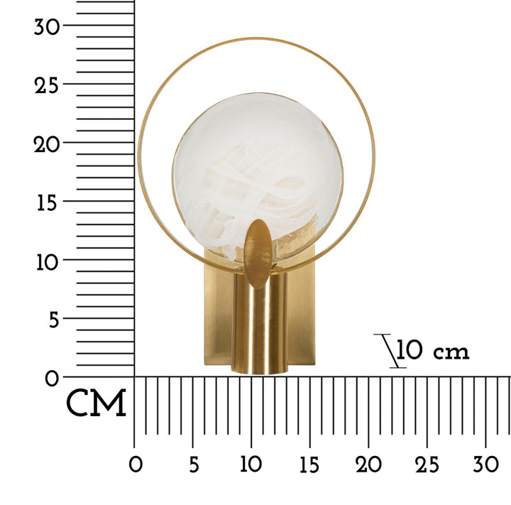 Glam lampe i glas og jern – 20x10x29 cm - væglamper