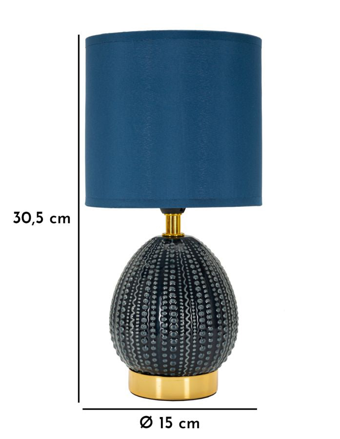 Moderne bordlampe, jern and stof – 15x30x5 cm