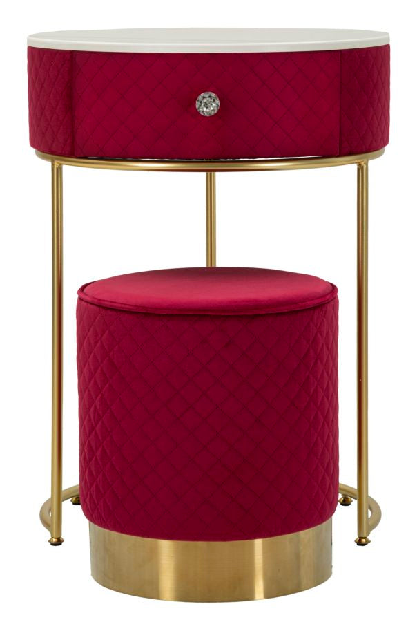 Glam bord i guldfarve, fyrretræ, MDF and metal – 52x70 36x39 cm